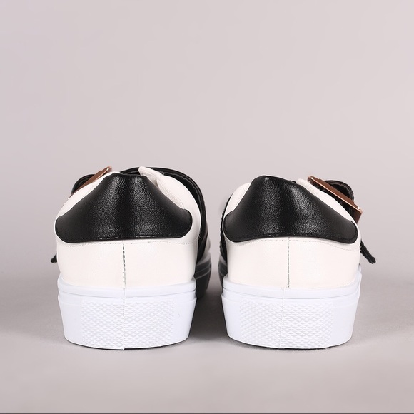 NWT. White buckle sneaker - Picture 5 of 8